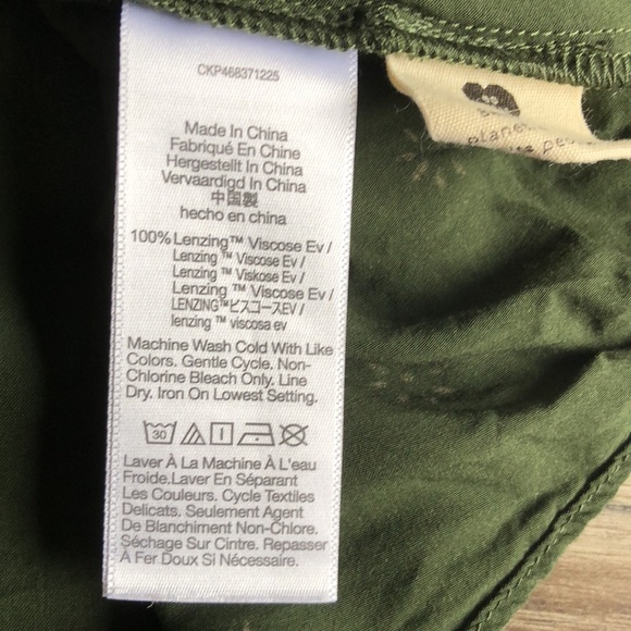 Madewell Pull On Ruffle Tiered Mini Skirt Dot Daisie Dark Forest Green - Picture 10 of 12